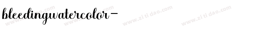 bleedingwatercolor字体转换