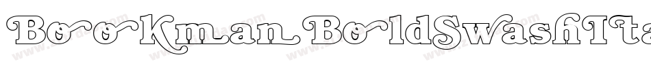 BookmanBoldSwashItalic字体转换