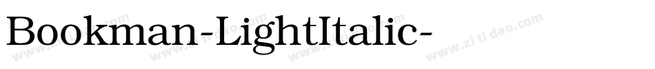Bookman-LightItalic字体转换