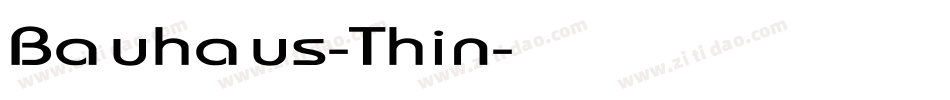 Bauhaus-Thin字体转换