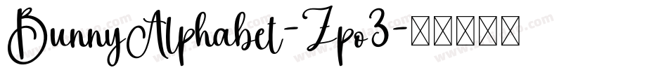BunnyAlphabet-Zpo3字体转换