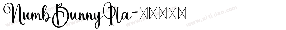 NumbBunnyIta字体转换