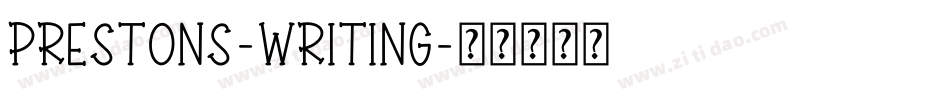 Prestons-Writing字体转换