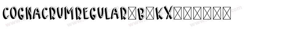 CognacRumRegular-B4Kx字体转换