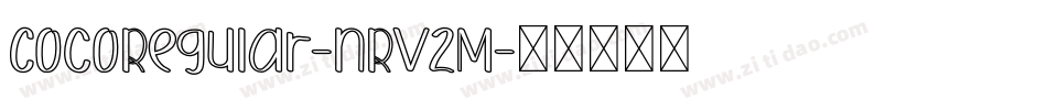 CocoRegular-nRvzM字体转换