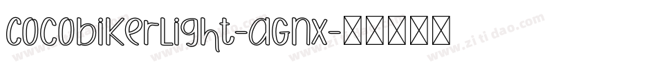CocobikerLight-aGnx字体转换