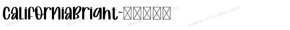 CaliforniaBright字体转换