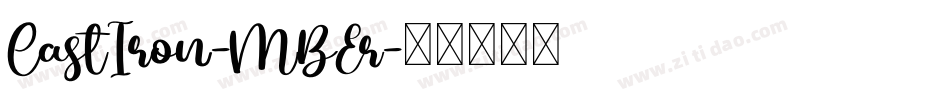 CastIron-MBEr字体转换