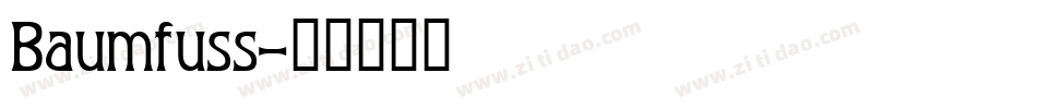 Baumfuss字体转换
