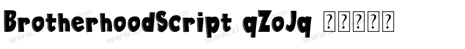 BrotherhoodScript-qZoJq字体转换