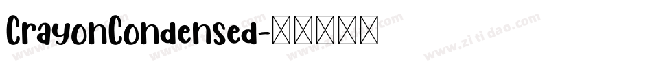 CrayonCondensed字体转换