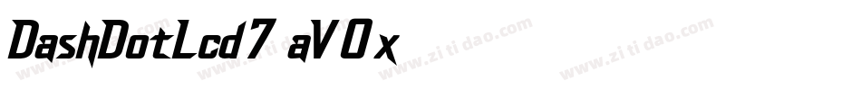 DashDotLcd7-aV0x字体转换