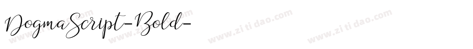 DogmaScript-Bold字体转换