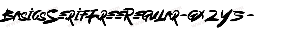 BasicsSerifFreeRegular-gx2Y5字体转换