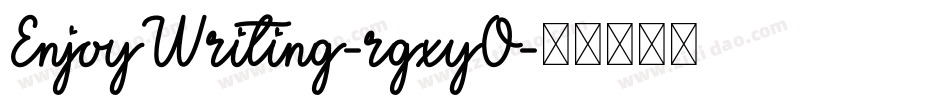 EnjoyWriting-rgxyO字体转换