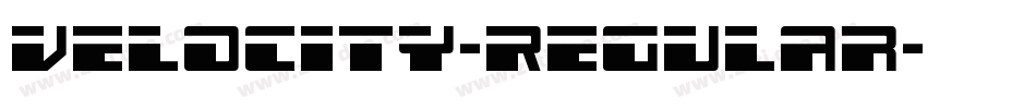 Velocity-Regular字体转换
