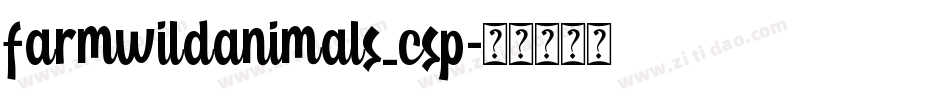 farmwildanimals_csp字体转换