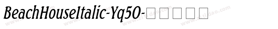 BeachHouseItalic-Yq5O字体转换