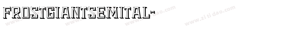 frostgiantsemital字体转换