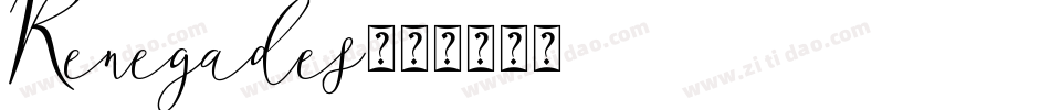 Renegades字体转换