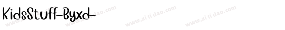 KidsStuff-Byxd字体转换