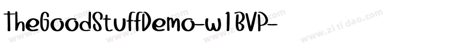 TheGoodStuffDemo-w1BVP字体转换