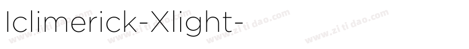 Iclimerick-Xlight字体转换