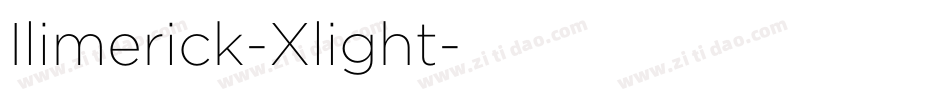 Ilimerick-Xlight字体转换