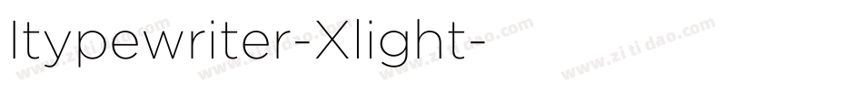 Itypewriter-Xlight字体转换