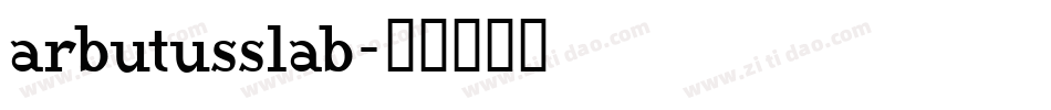 arbutusslab字体转换