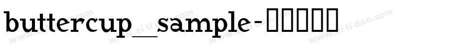 buttercup_sample字体转换