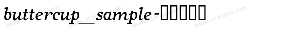 buttercup_sample字体转换
