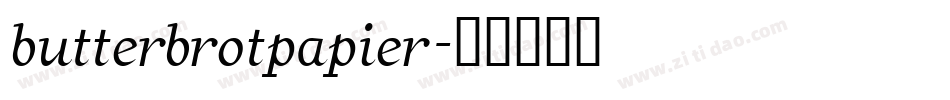 butterbrotpapier字体转换