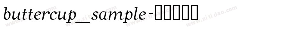 buttercup_sample字体转换