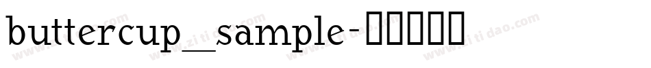buttercup_sample字体转换