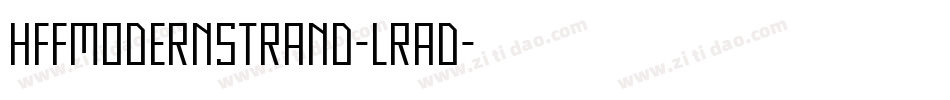 HffModernStrand-LrAD字体转换