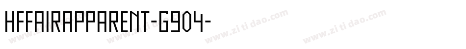 HffAirApparent-g904字体转换