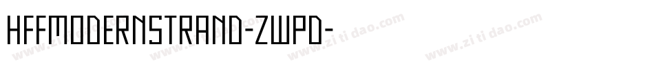 HffModernStrand-zWPD字体转换