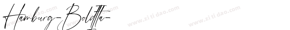 Hamburg-BoldIta字体转换