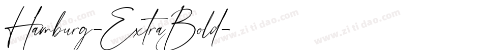 Hamburg-ExtraBold字体转换