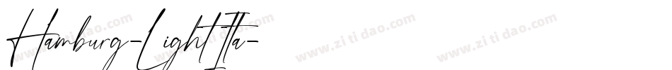 Hamburg-LightIta字体转换