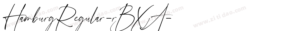 HamburgRegular-rBXA字体转换