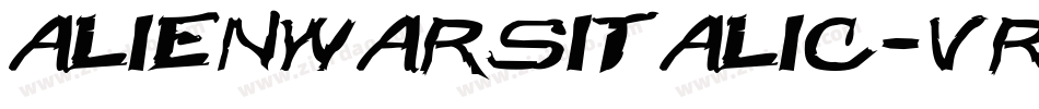 AlienWarsItalic-vr19字体转换