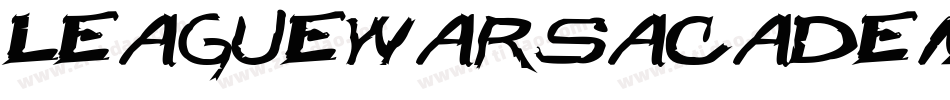 LeagueWarsAcademyItalic-R6KV字体转换
