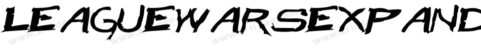 LeagueWarsExpandedItalic-K67W字体转换