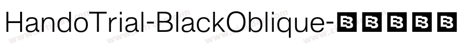 HandoTrial-BlackOblique字体转换