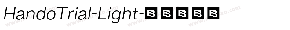 HandoTrial-Light字体转换