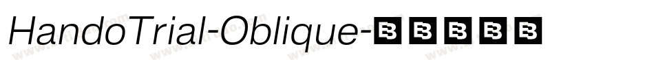 HandoTrial-Oblique字体转换