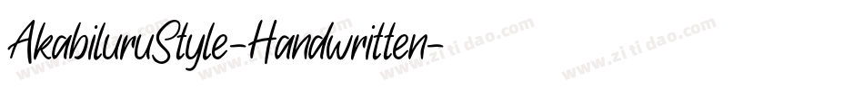 AkabiluruStyle-Handwritten字体转换