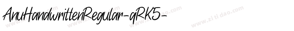 AnuHandwrittenRegular-qRK5字体转换